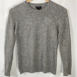 ONLY MINE 2-ply 100% Cashmere - Women's Size Sweater XS - Rhinestone Accents